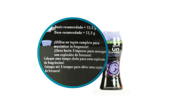 Suavizante detalle de las instrucciones